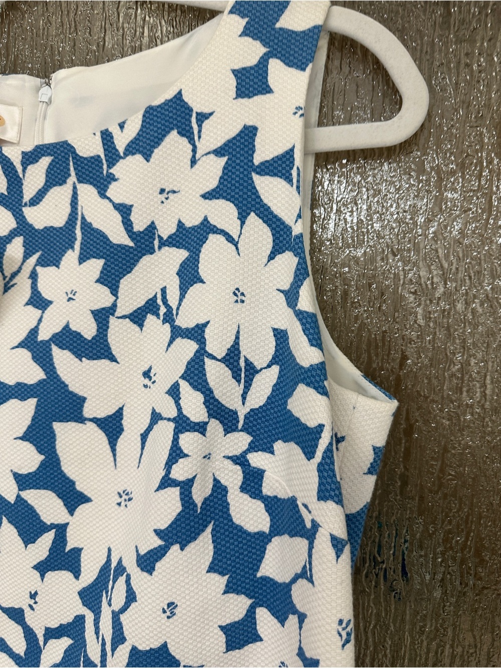 Talbots Blue and White Floral Shift Dress - Picture 4 of 15